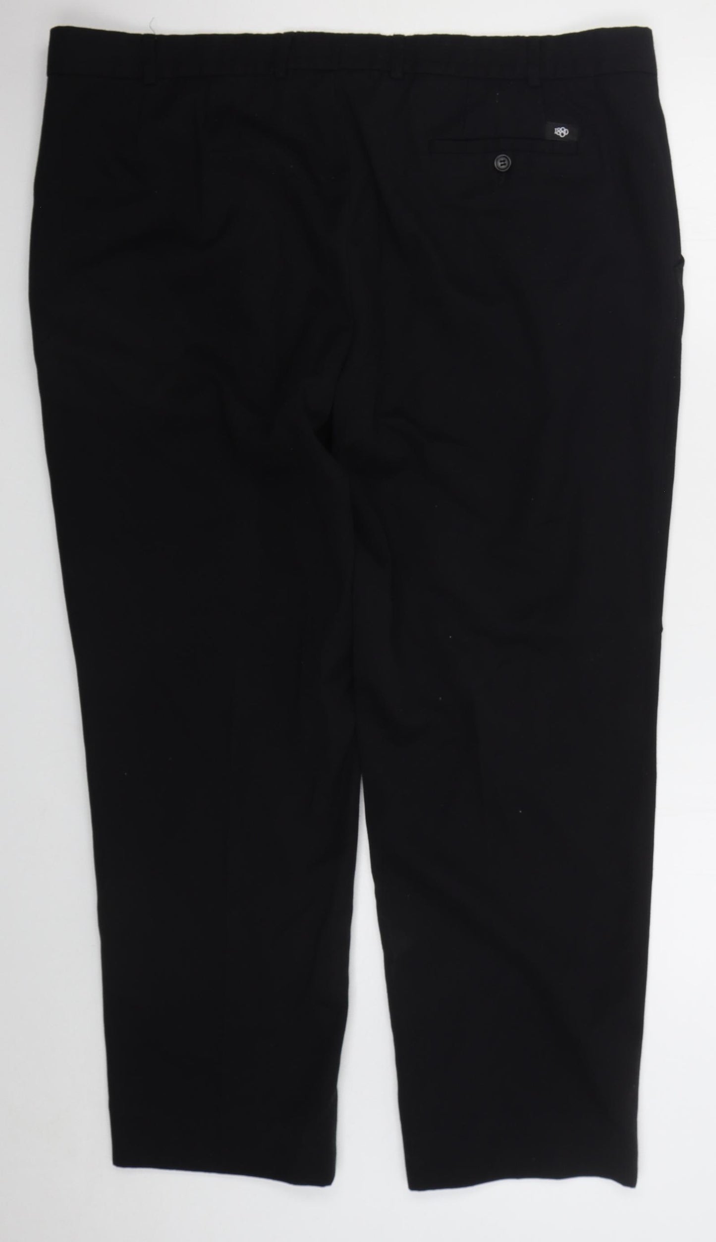 1880 Club Mens Black  Polyester Trousers  Size 42 L29 in Regular Button