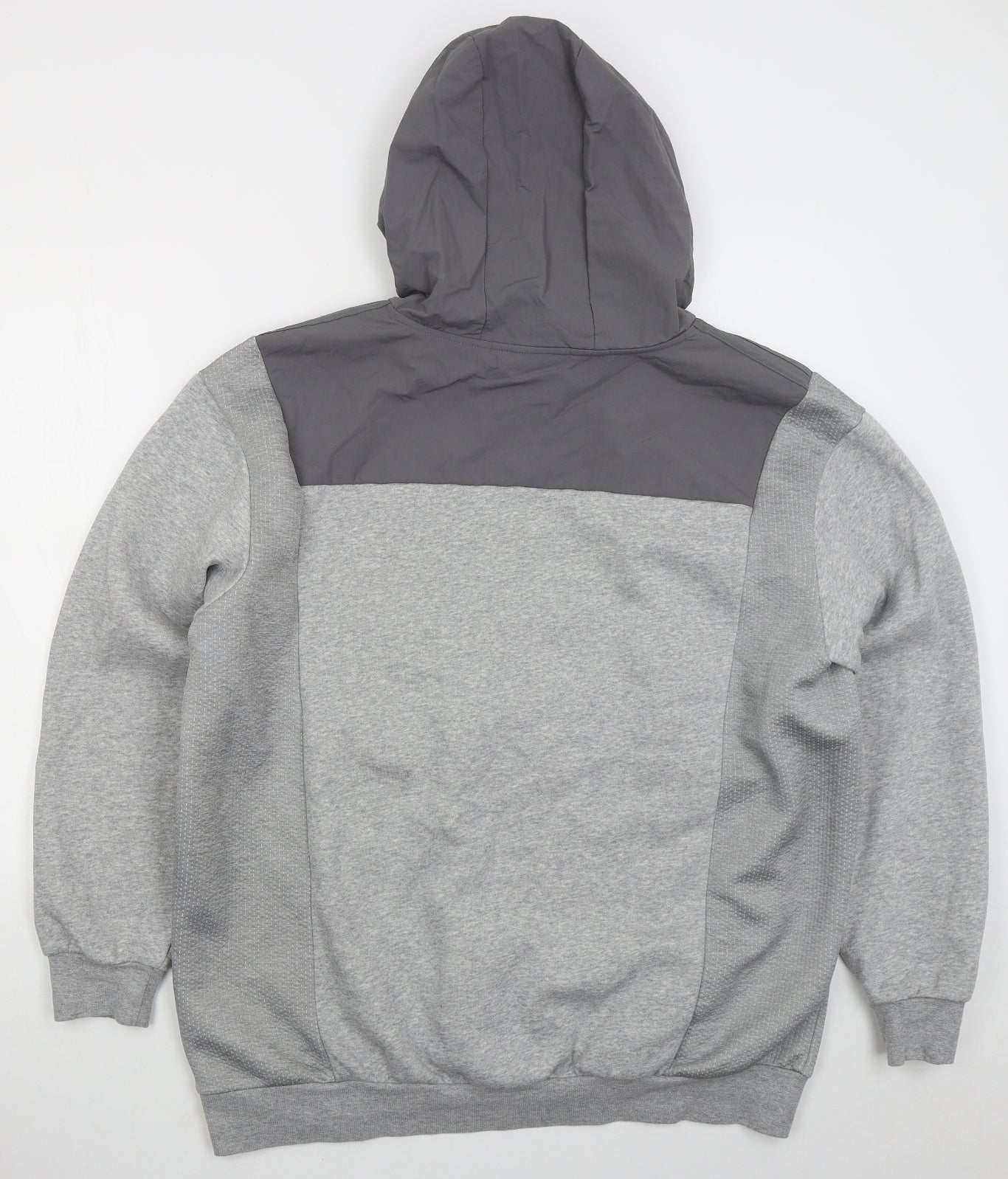 adidas Mens Grey  Cotton Pullover Hoodie Size 2XL