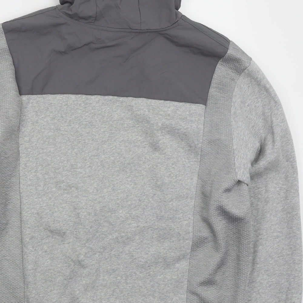 adidas Mens Grey  Cotton Pullover Hoodie Size 2XL