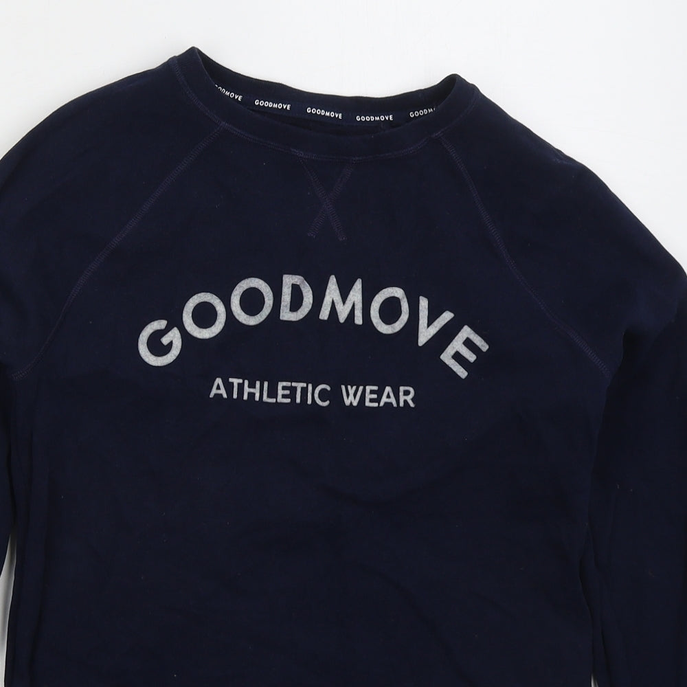 Marks and Spencer Womens Blue  Cotton Pullover Sweatshirt Size 6  Pullover - Good Move