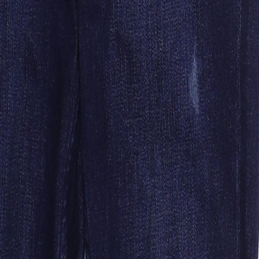 Marks and Spencer Womens Blue  Cotton Skinny Jeans Size 6 L29 in Regular Button
