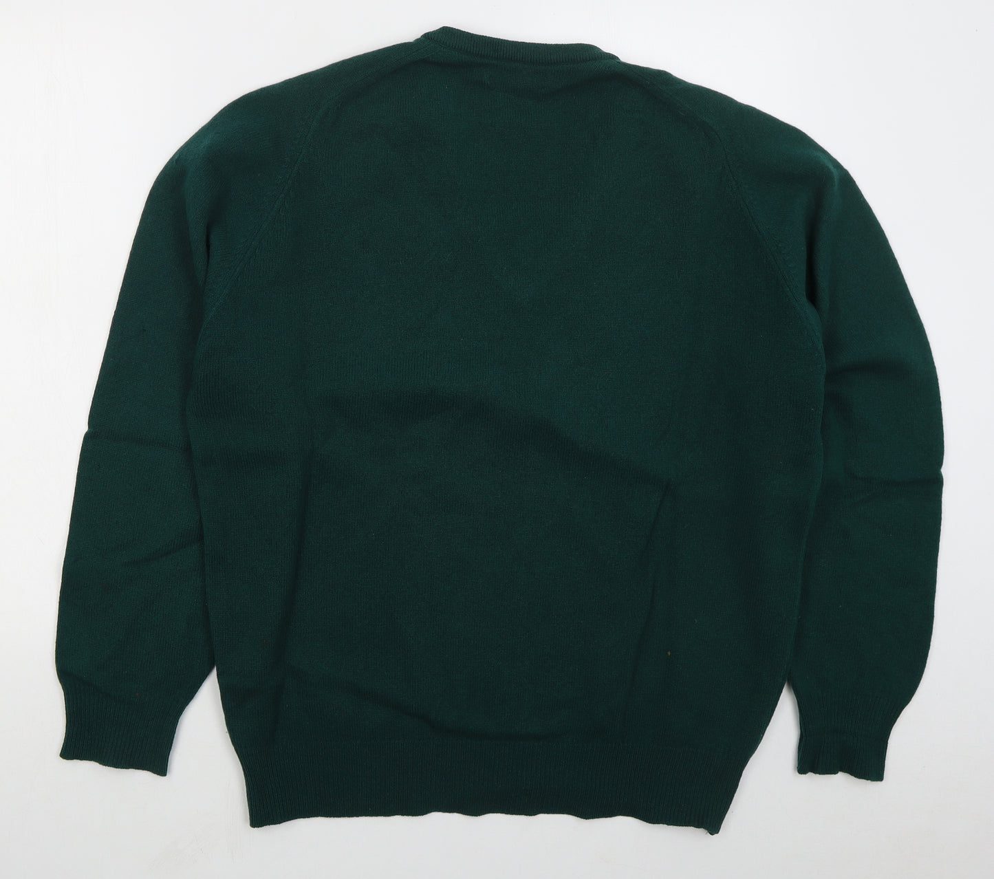 Glenmuir Mens Green V-Neck  Wool Pullover Jumper Size XL