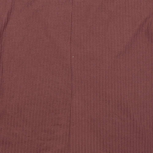 Shien Womens Pink Roll Neck  Cotton Pullover Jumper Size L