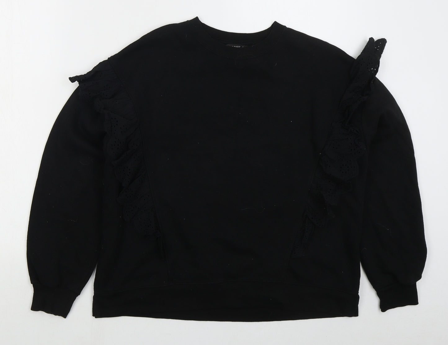 Dunnes Womens Black  Cotton Pullover Sweatshirt Size M  Pullover