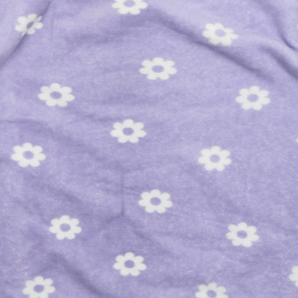 Dunnes Womens Purple Floral Polyester Top Pyjama Top Size L