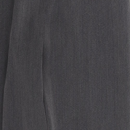 BASSINI Womens Grey  Polyester Trousers  Size 12 L27 in Regular Button