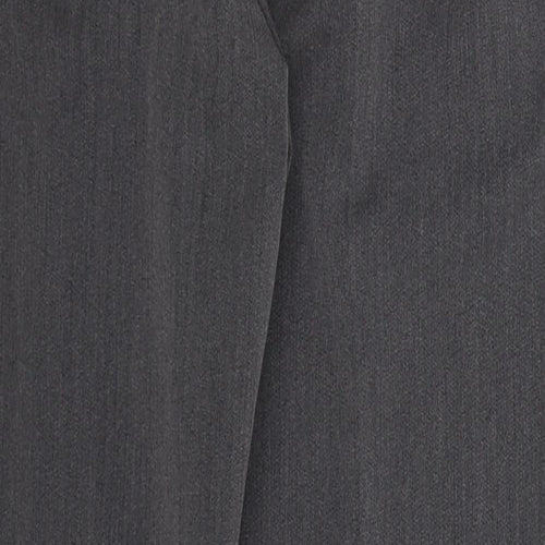 BASSINI Womens Grey  Polyester Trousers  Size 12 L27 in Regular Button