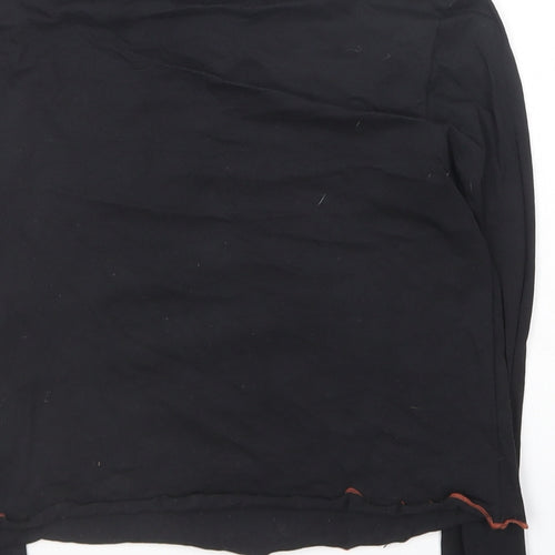 George Girls Black  Cotton Basic T-Shirt Size 8-9 Years Crew Neck