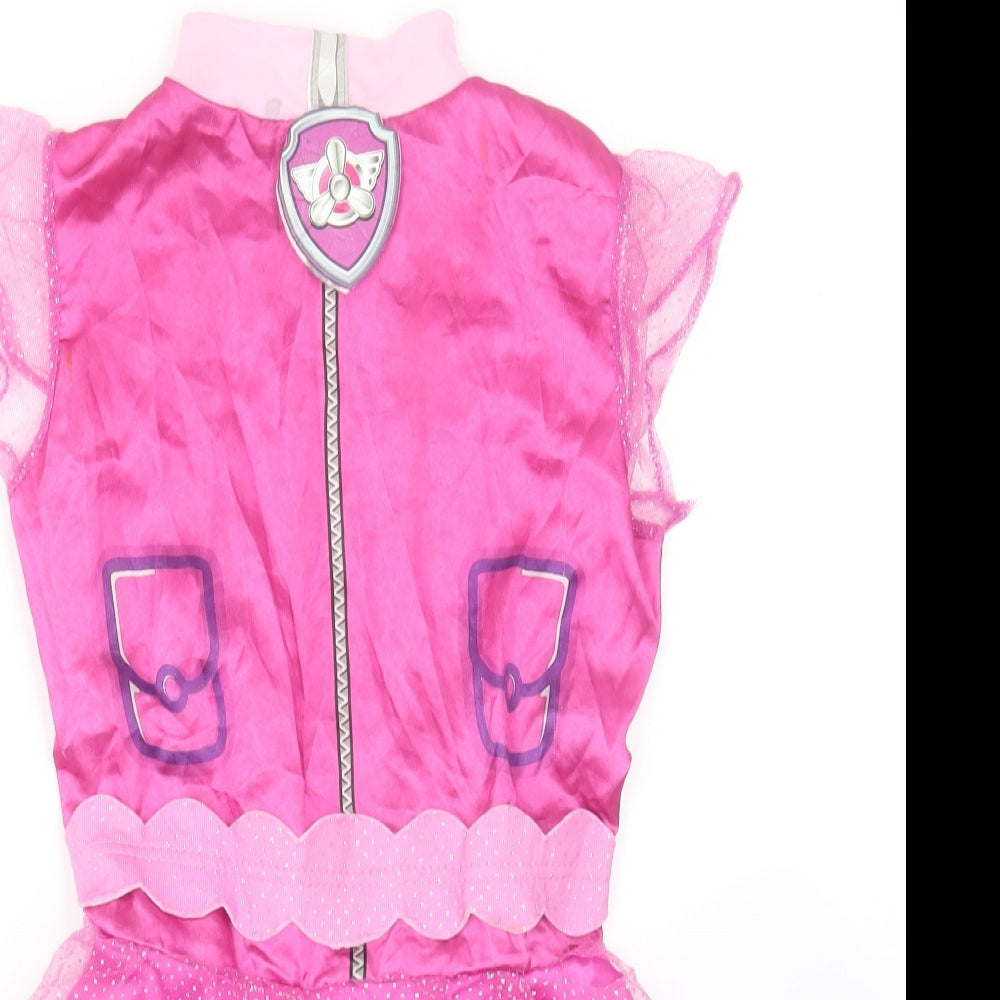 Rubie's Girls Pink  Polyester Skater Dress  Size S  Round Neck  - Paw Patrol