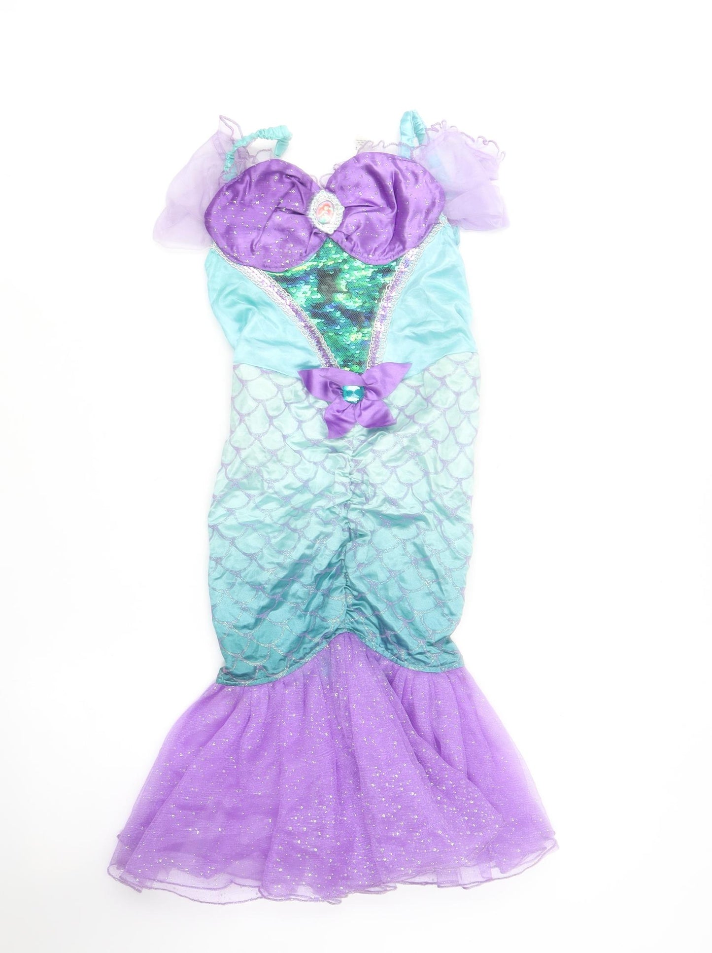George Girls Multicoloured  Polyester Pencil Dress  Size 3-4 Years  Square Neck  - Ariel Fancy dress