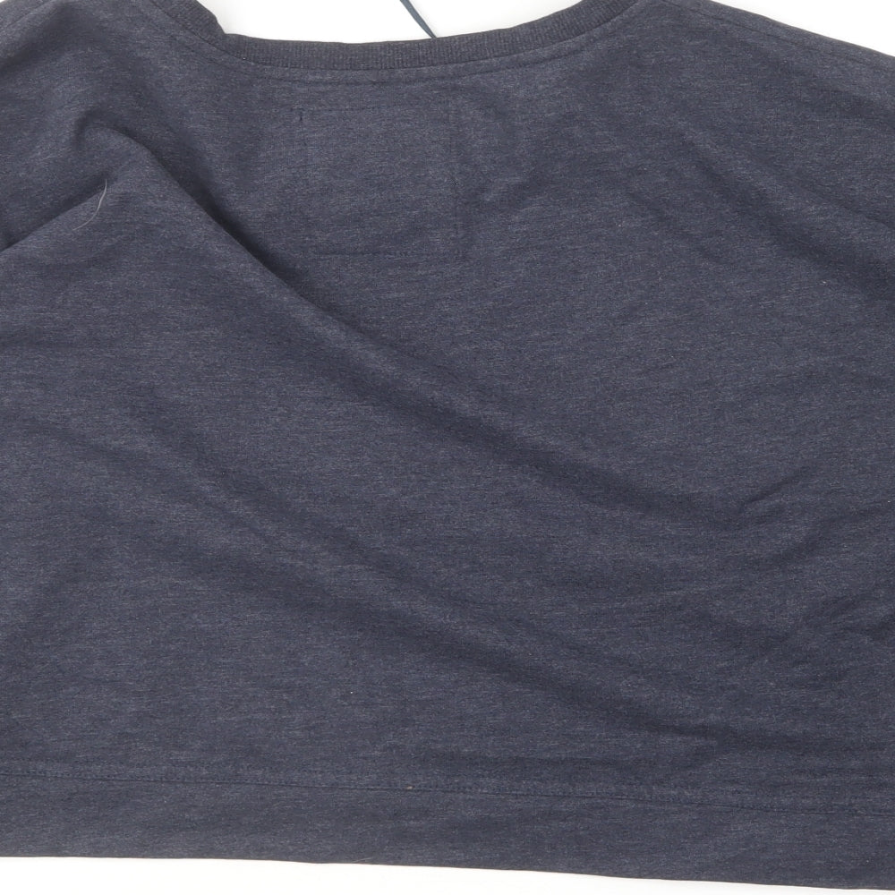 Atmosphere Womens Blue Round Neck  Cotton Pullover Jumper Size 16