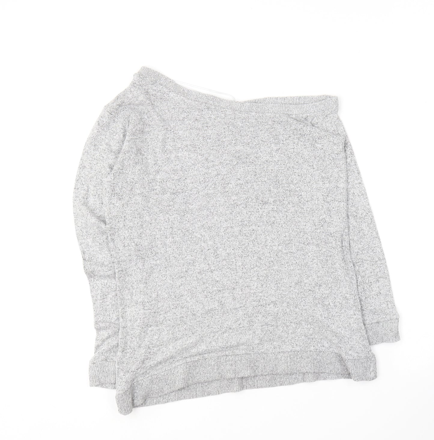 River Island  Womens Grey Boat Neck  Viscose Pullover Jumper Size 10