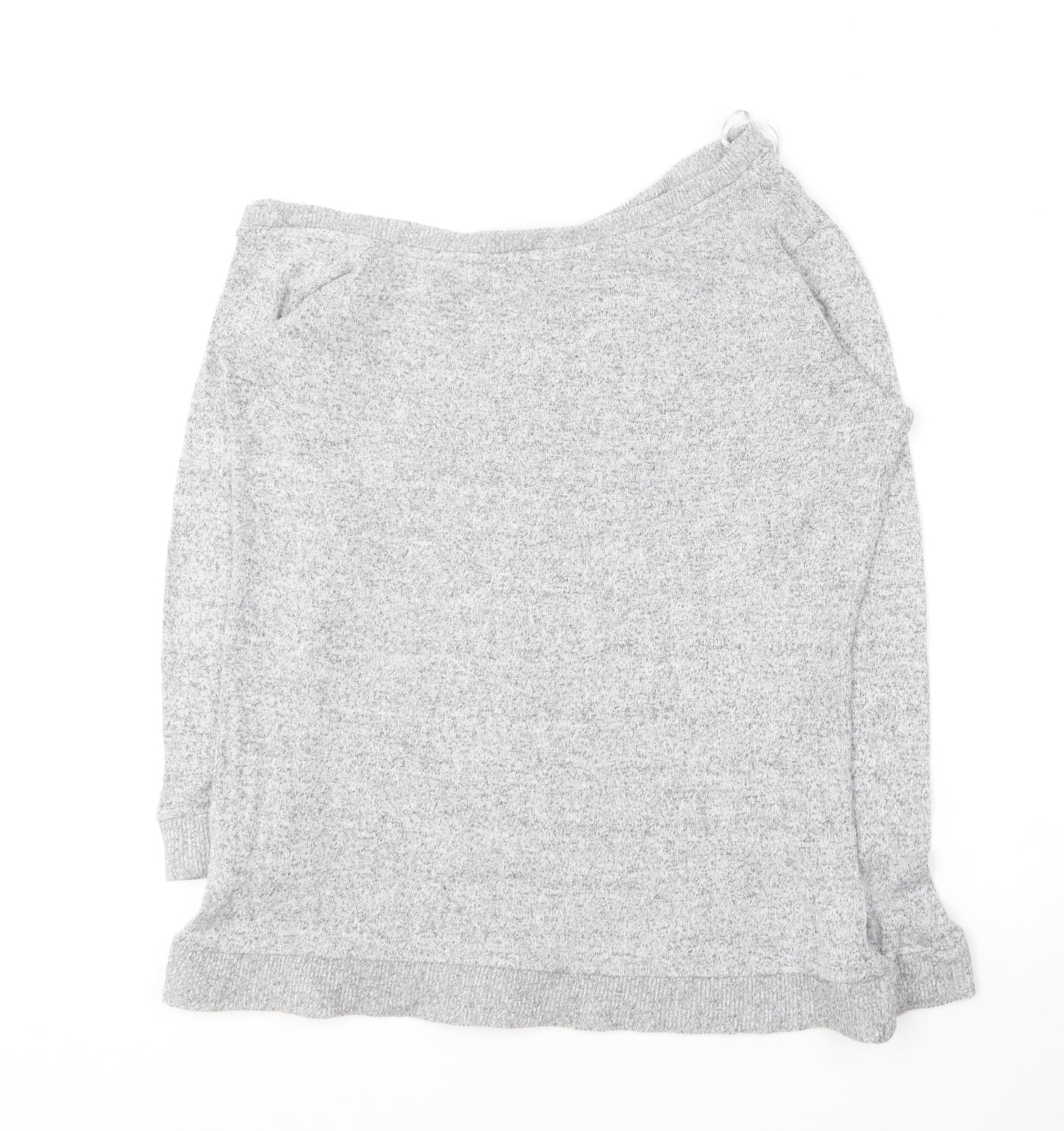 River Island  Womens Grey Boat Neck  Viscose Pullover Jumper Size 10