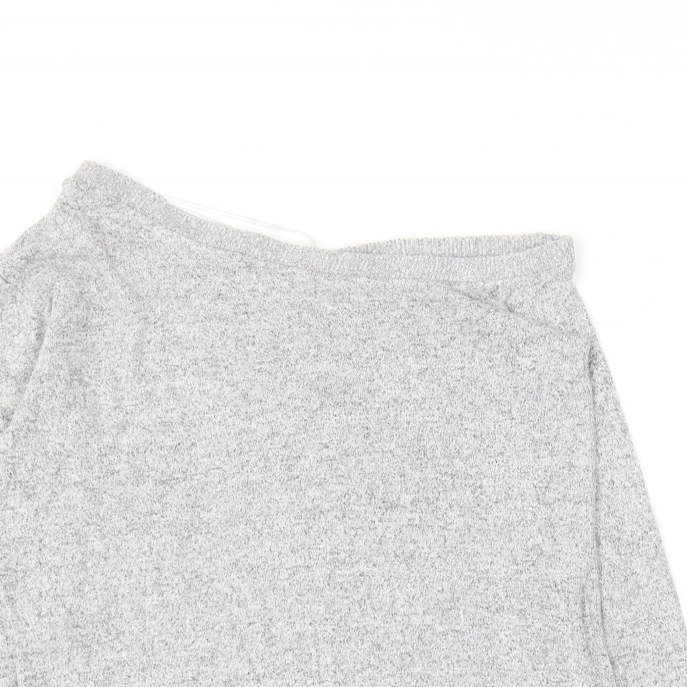 River Island  Womens Grey Boat Neck  Viscose Pullover Jumper Size 10