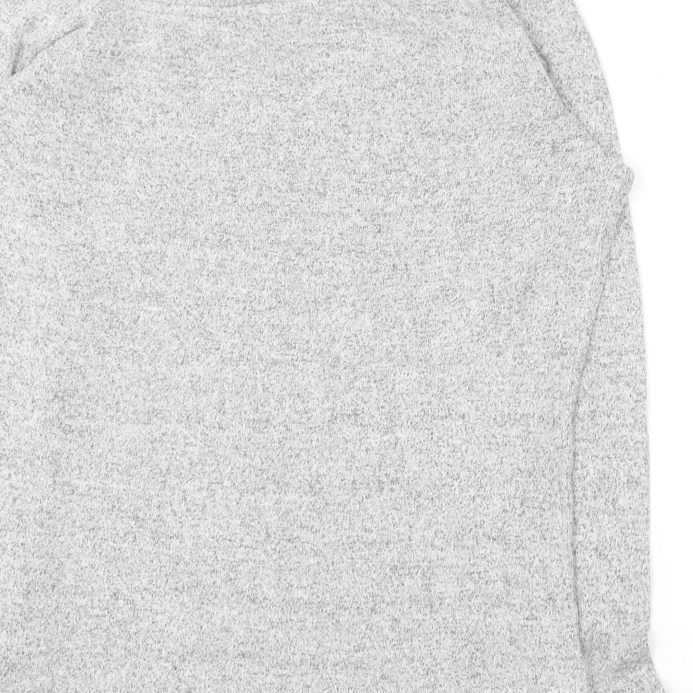 River Island  Womens Grey Boat Neck  Viscose Pullover Jumper Size 10