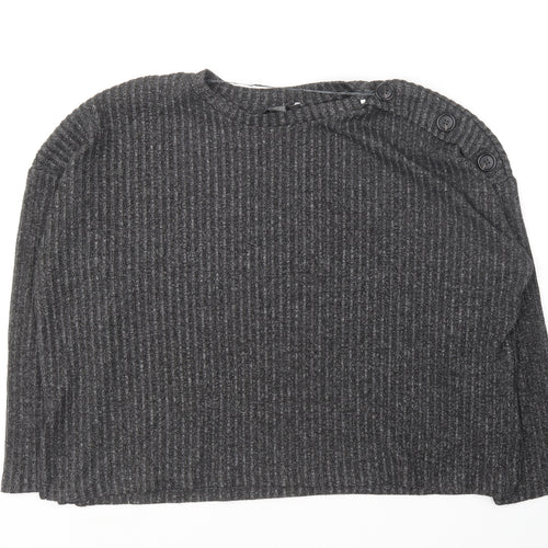 Primark Womens Grey Round Neck  Polyester Pullover Jumper Size 14
