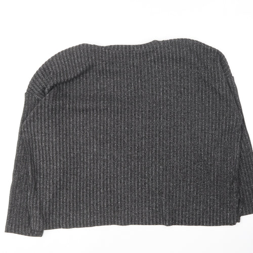 Primark Womens Grey Round Neck  Polyester Pullover Jumper Size 14