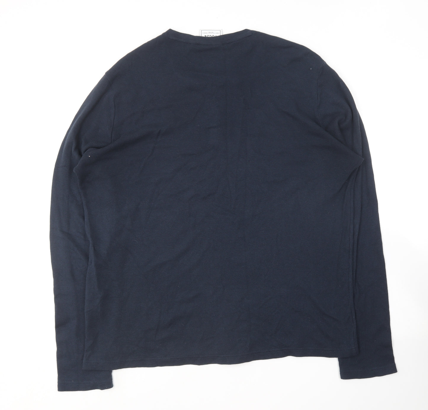 TOG 24 Mens Blue  Cotton  T-Shirt Size L Round Neck