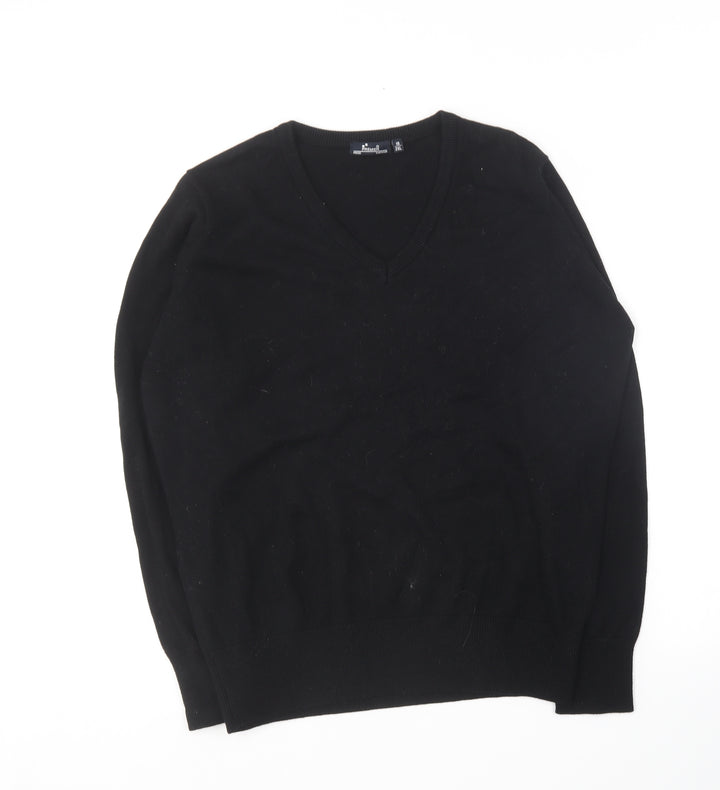 Premier Womens Black Round Neck  Cotton Pullover Jumper Size 18