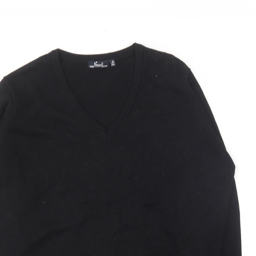 Premier Womens Black Round Neck  Cotton Pullover Jumper Size 18