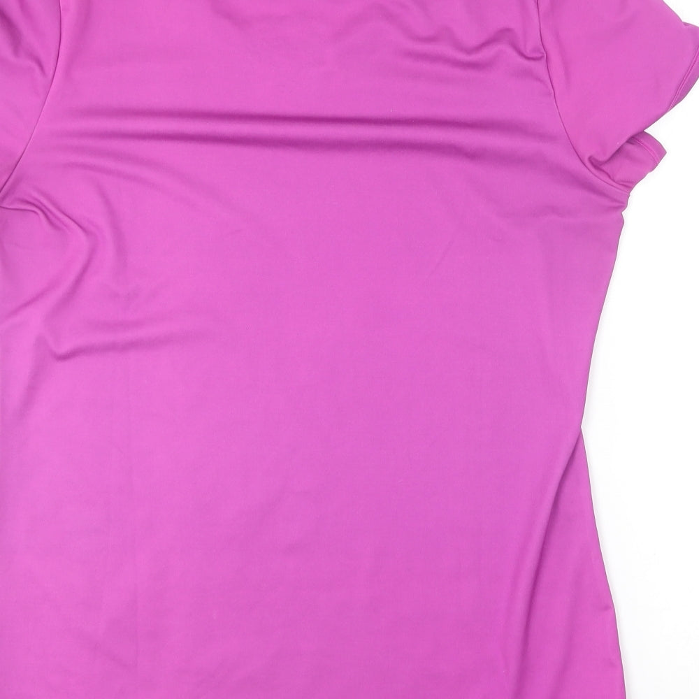 Under armour Womens Purple  Polyester Basic T-Shirt Size L Round Neck  - Wonder Woman