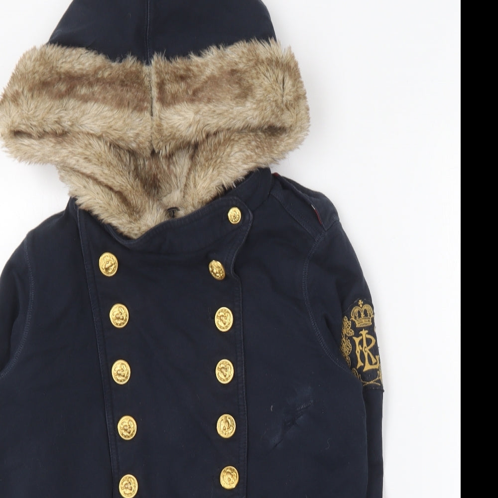 Ralph Lauren Womens Blue  Cotton Full Zip Hoodie Size M