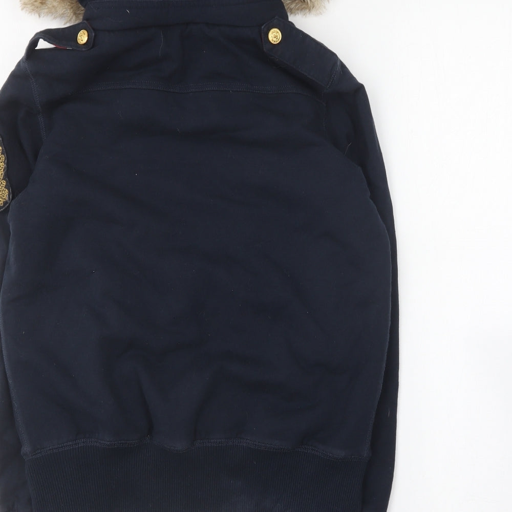 Ralph Lauren Womens Blue  Cotton Full Zip Hoodie Size M