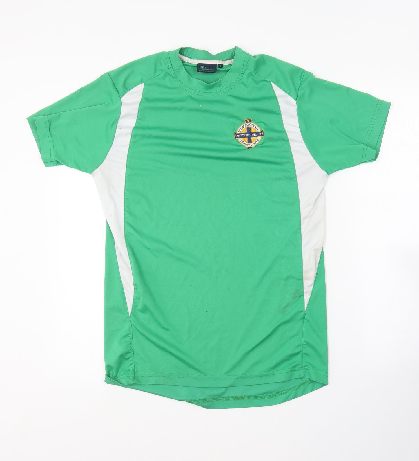 Preworn Mens Green  Polyester  T-Shirt Size S Round Neck  - Irish Football Association