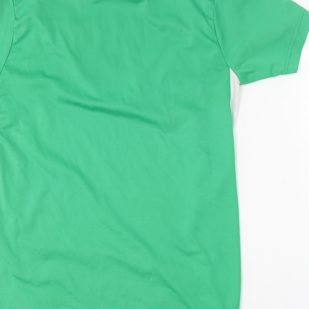 Preworn Mens Green  Polyester  T-Shirt Size S Round Neck  - Irish Football Association