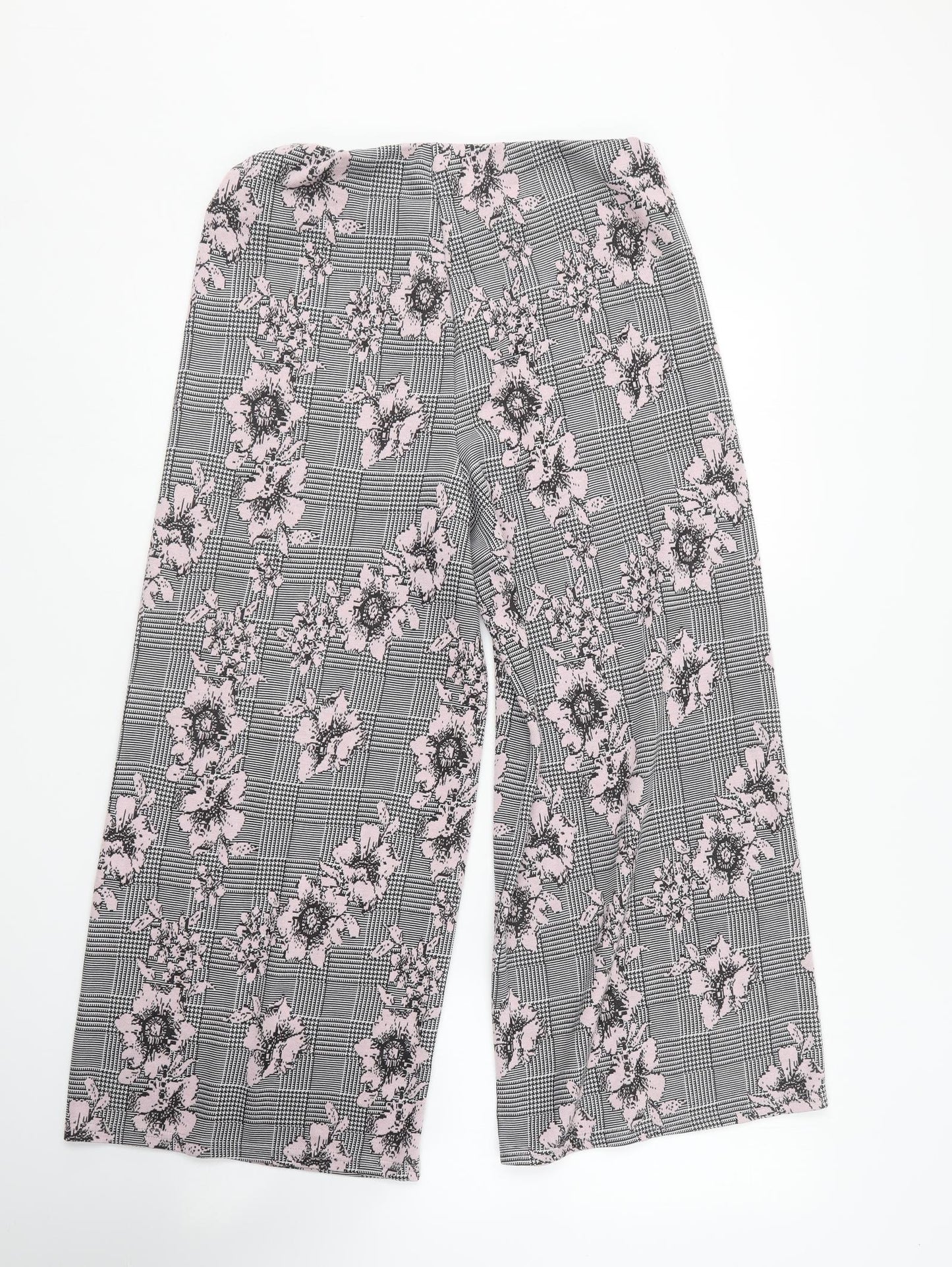 Primark Womens Multicoloured Floral Polyester Trousers  Size 16 L22 in Regular