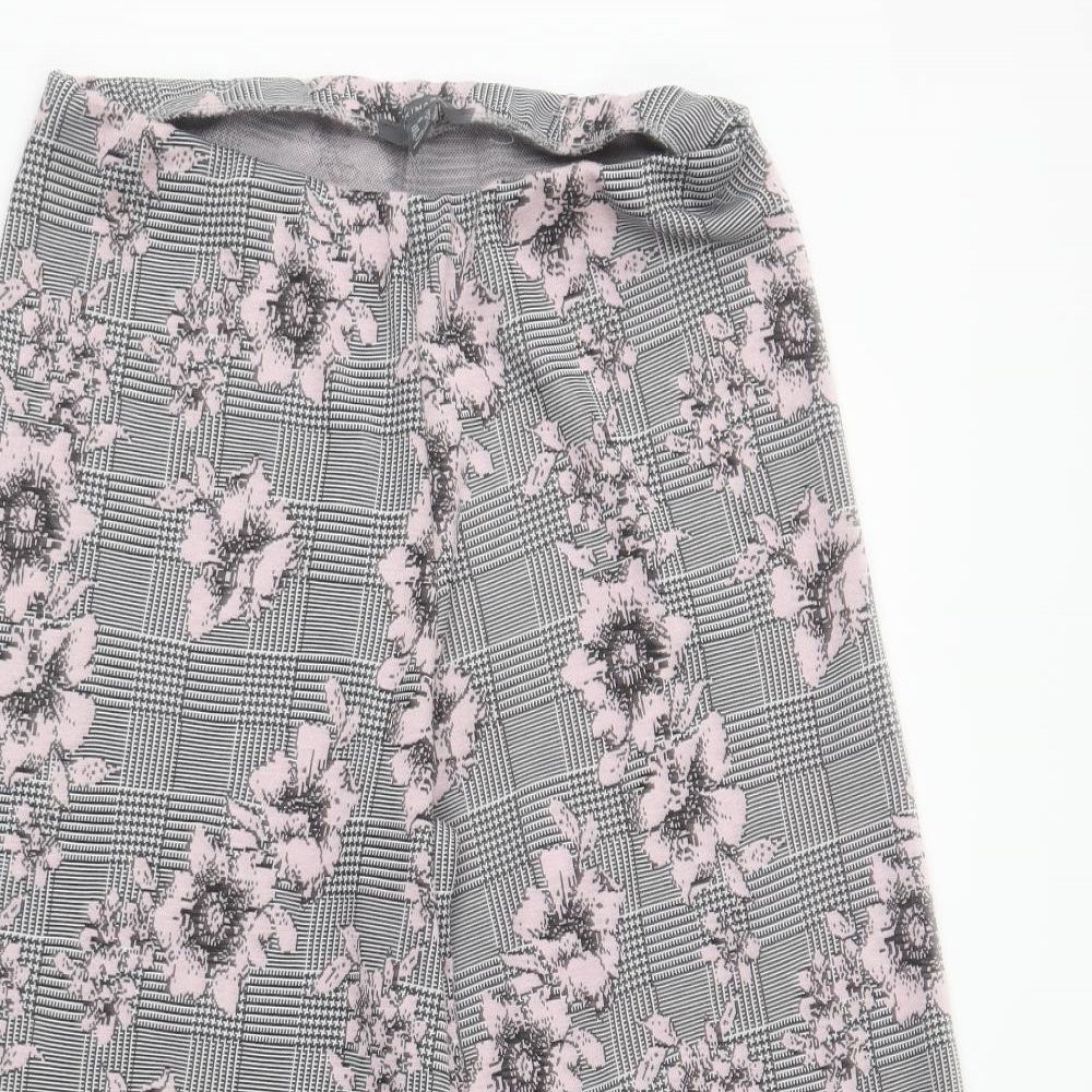 Primark Womens Multicoloured Floral Polyester Trousers  Size 16 L22 in Regular