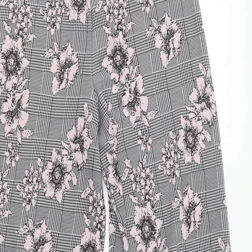 Primark Womens Multicoloured Floral Polyester Trousers  Size 16 L22 in Regular