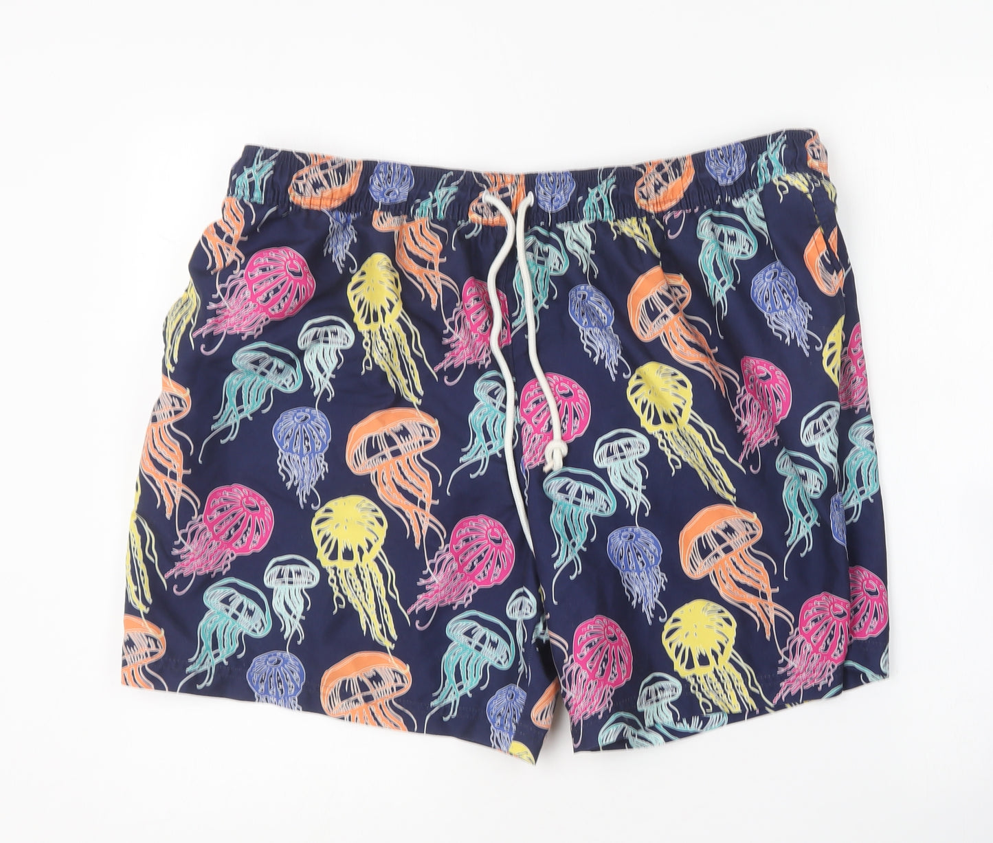 Blue Harbour Mens Multicoloured Geometric Polyester Sweat Shorts Size 2XL L9 in Regular  - Swim Shorts