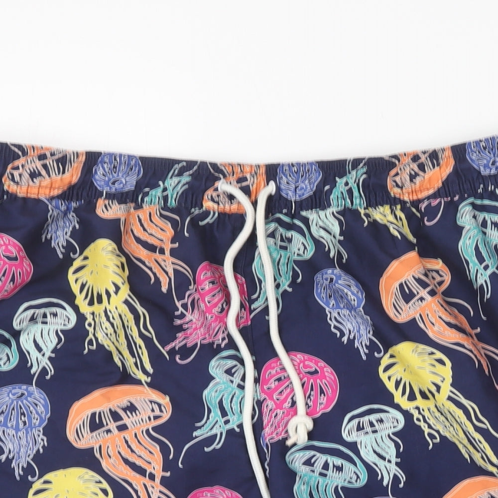 Blue Harbour Mens Multicoloured Geometric Polyester Sweat Shorts Size 2XL L9 in Regular  - Swim Shorts