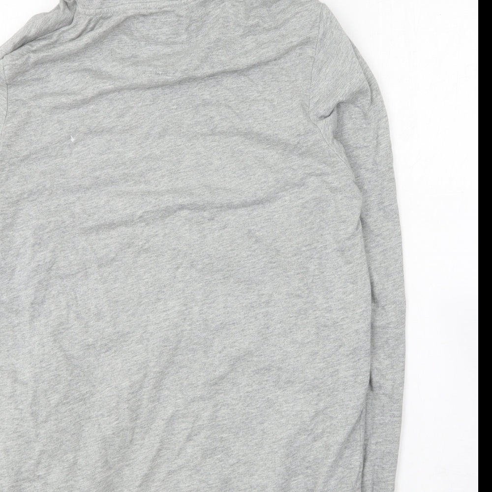 Huntington & Co Womens Grey  Cotton Pullover Hoodie Size M