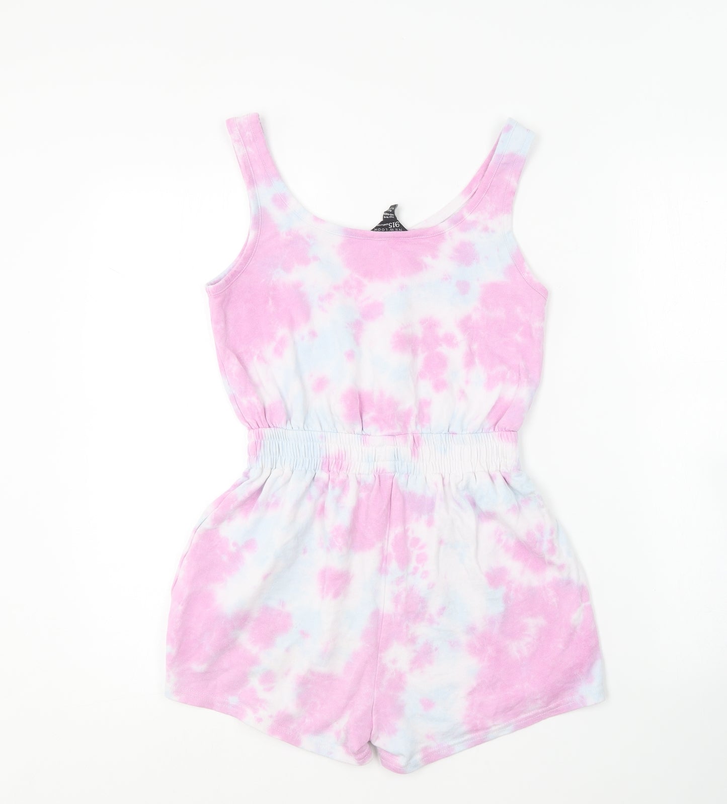 New Look Girls Pink  Cotton Playsuit One-Piece Size 10-11 Years