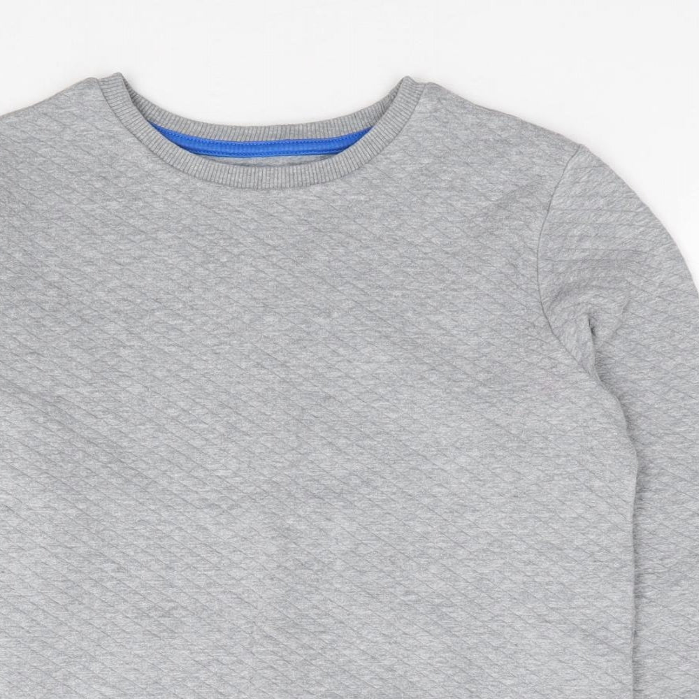 F&F Boys Grey  Cotton Pullover Sweatshirt Size 11-12 Years  Pullover
