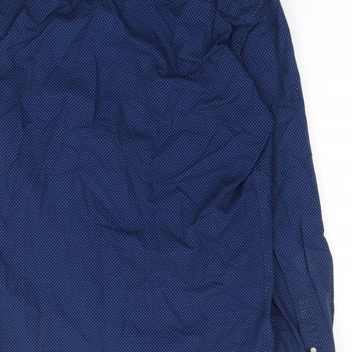 Gap Mens Blue Polka Dot Cotton  Button-Up Size S Collared Button