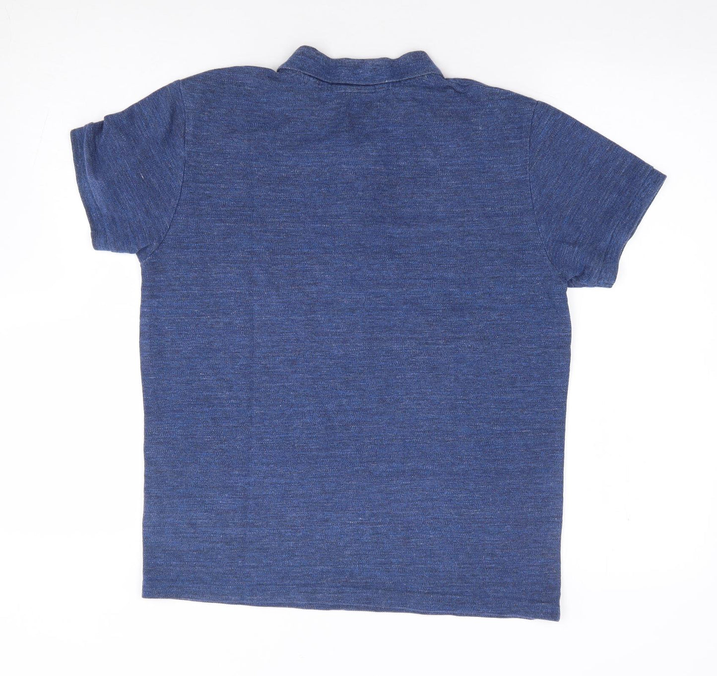 HUGO BOSS Mens Blue  Cotton  Polo Size M Collared Pullover