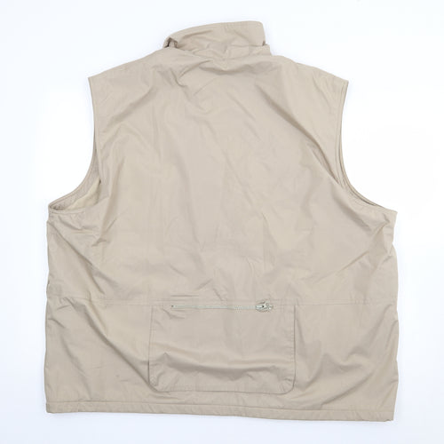 Jin Tao Mens Beige   Gilet Coat Size 4XL  Zip