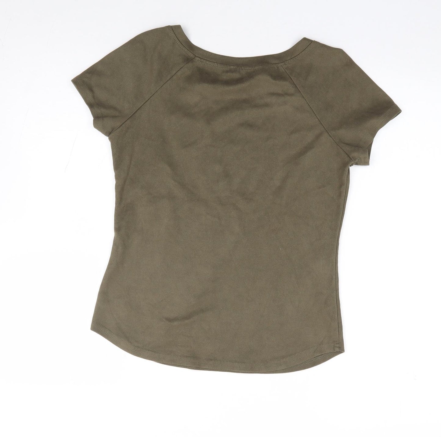 In Vogue Womens Green  Polyester Jersey T-Shirt Size M Round Neck