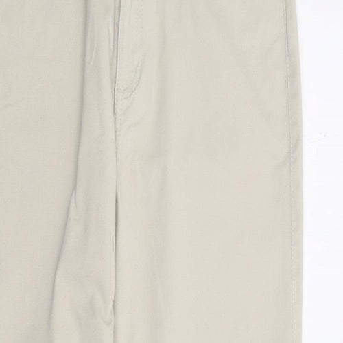 F&F Womens Beige  Cotton Straight Jeans Size 10 L25 in Regular Zip