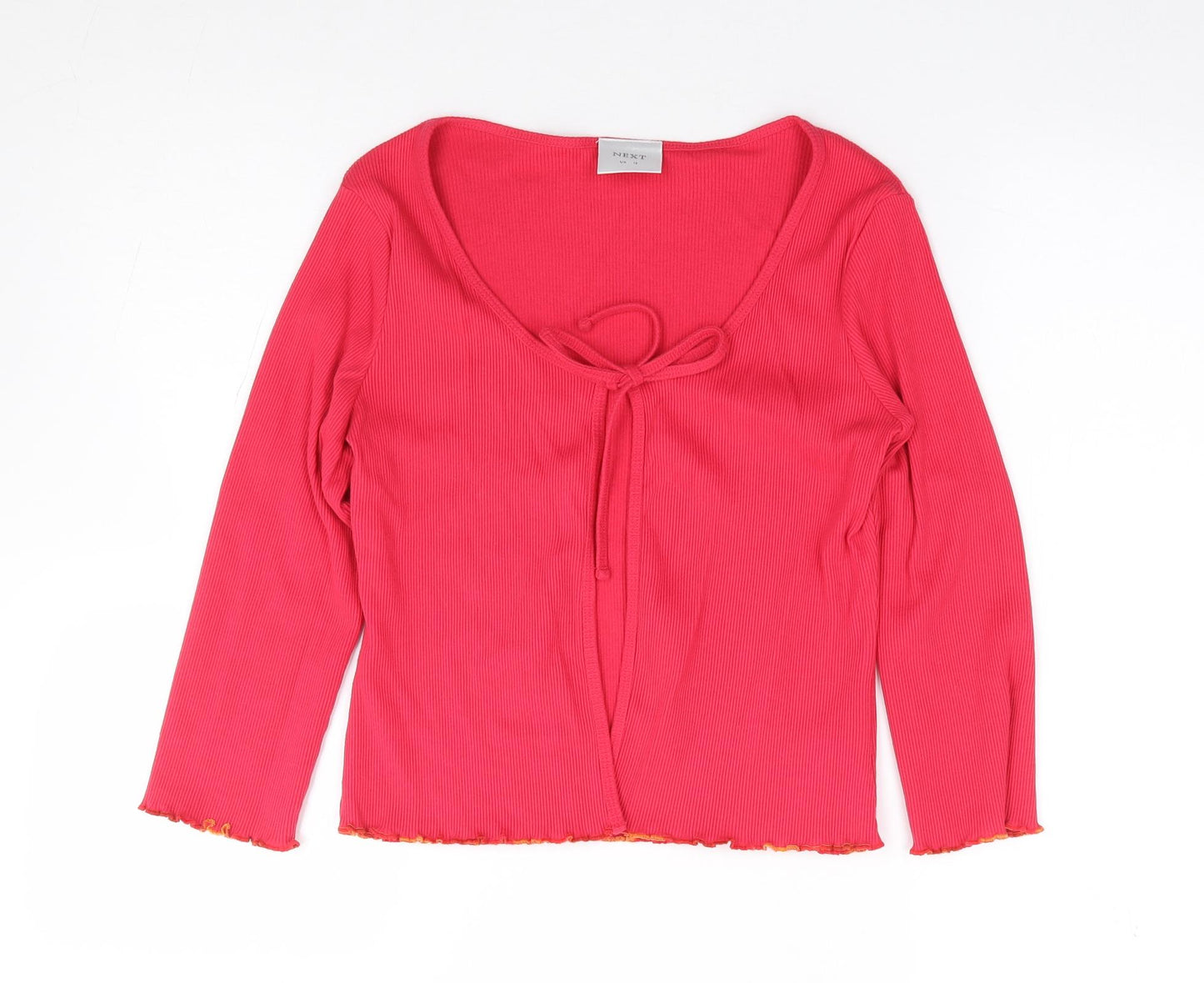 NEXT Womens Pink Scoop Neck  100% Cotton Shrug Jumper Size 12