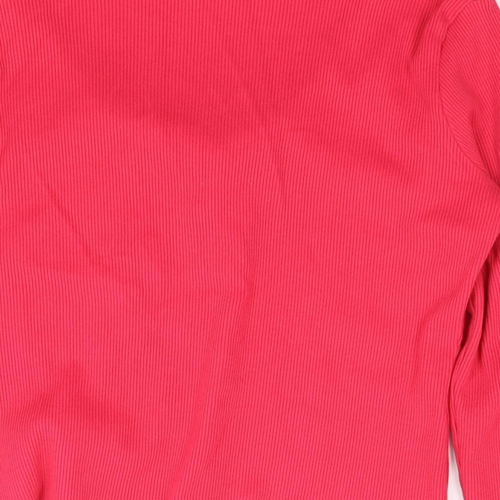 NEXT Womens Pink Scoop Neck  100% Cotton Shrug Jumper Size 12