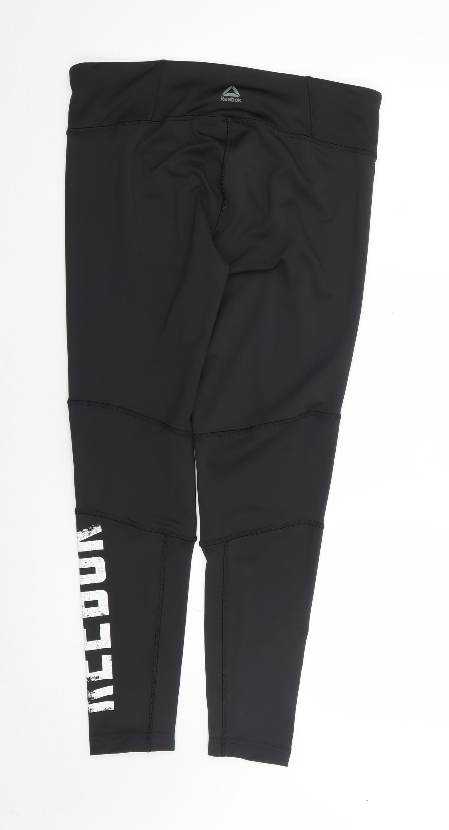 Reebok Womens Black  Polyester Jogger Leggings Size L L27 in Regular