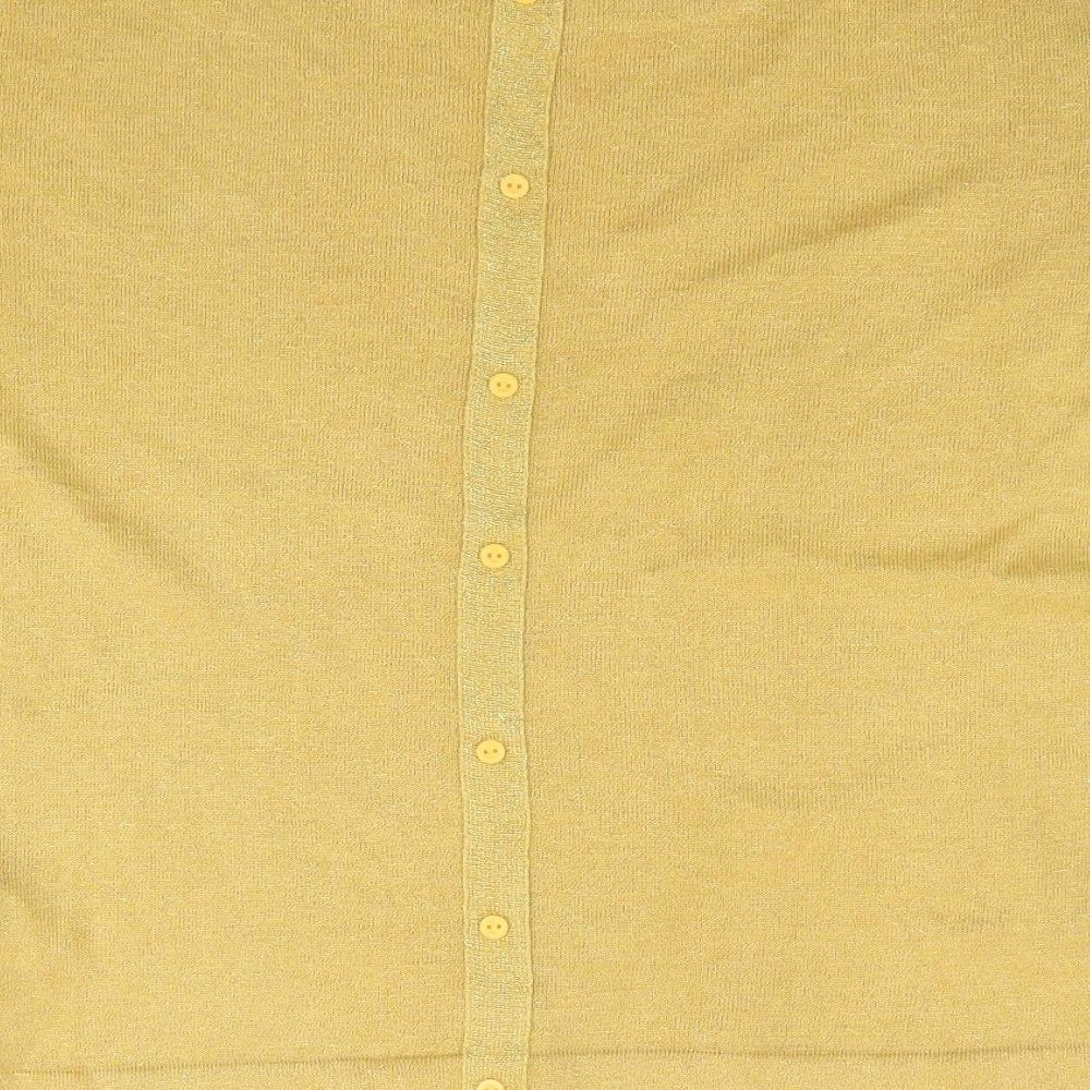 NEXT Womens Yellow Round Neck  Viscose Pullover Jumper Size 12