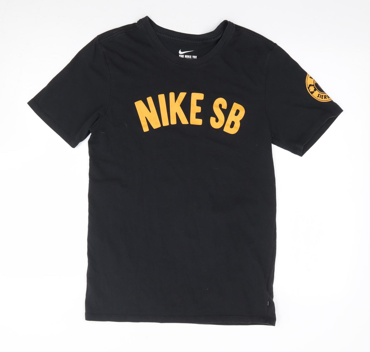 Nike Mens Black  Cotton  T-Shirt Size S Crew Neck