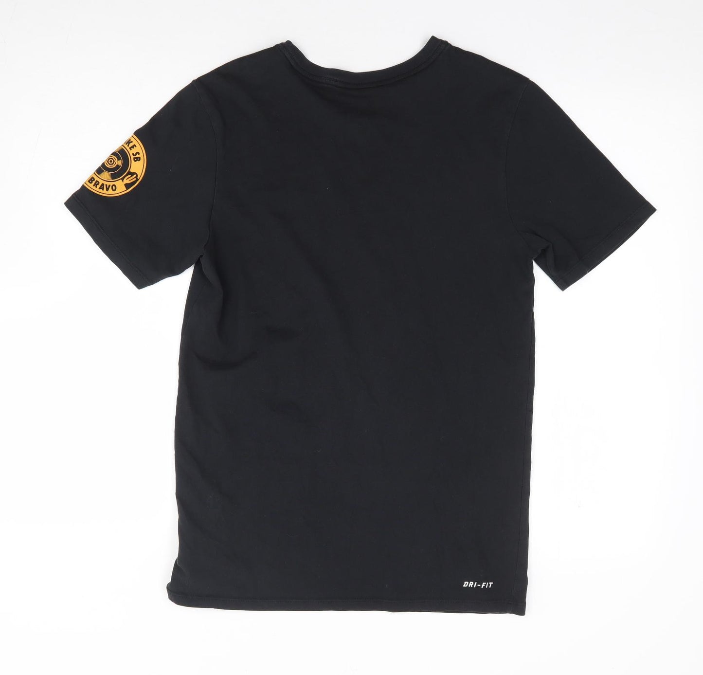 Nike Mens Black  Cotton  T-Shirt Size S Crew Neck