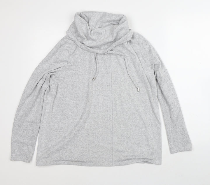 George Womens Grey Polyester Pullover Sweatshirt Size 12