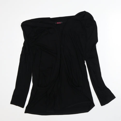 Bebo Womens Black Round Neck  Viscose Cardigan Jumper Size M